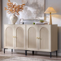 Wooden Buffet Cabinet with Storage - Cream, 2 Pack