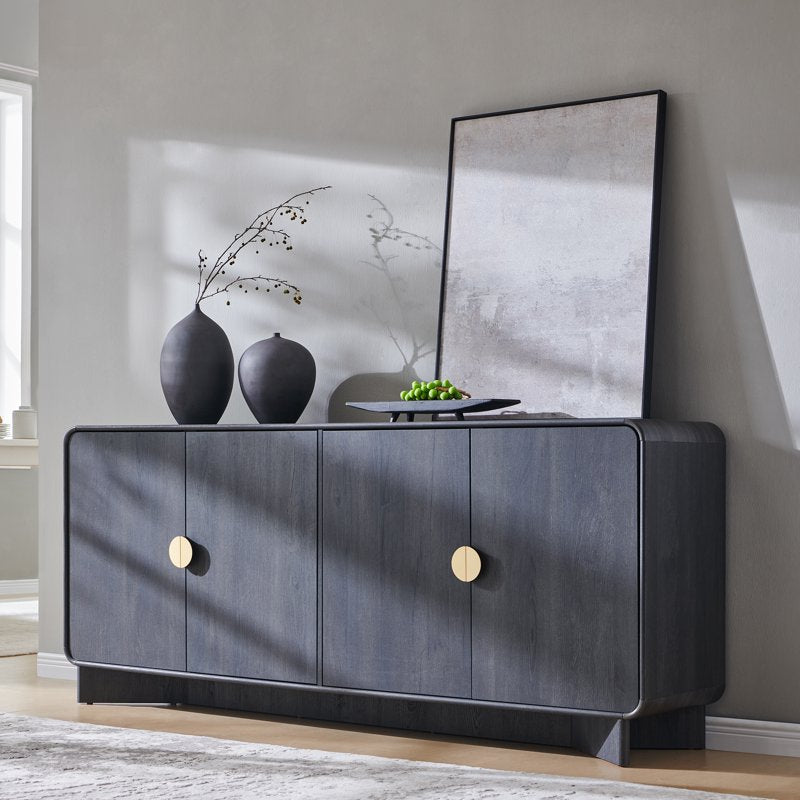 70'' Large Modern Buffet Cabinet with Storage - Grey