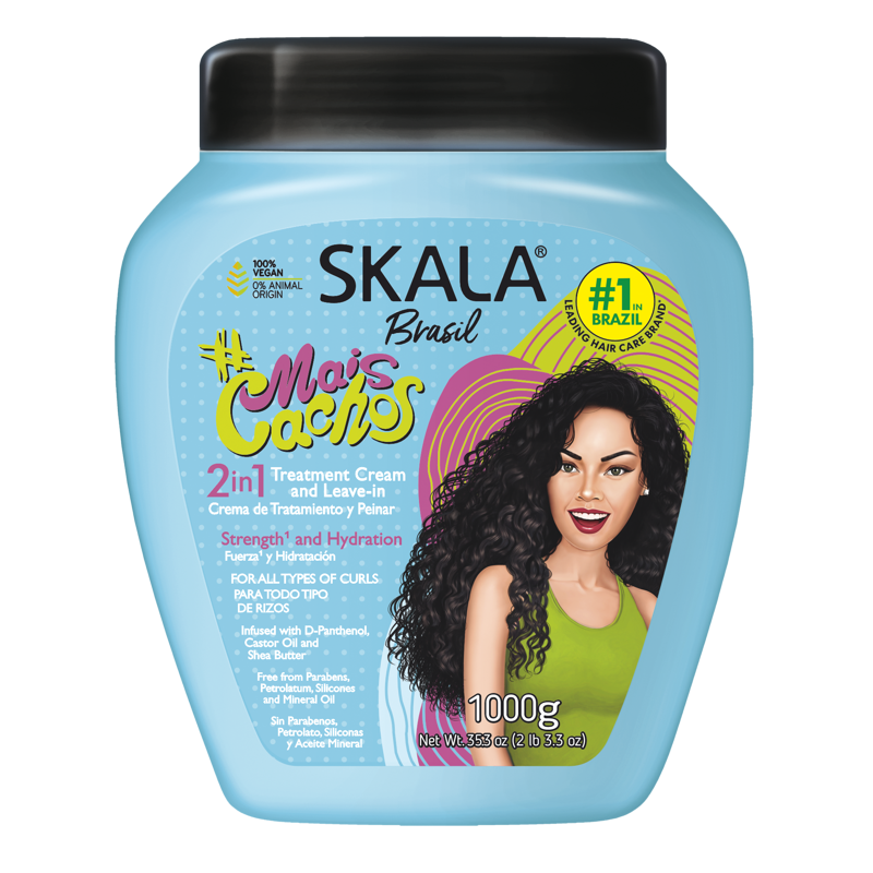 2-in-1 Hair Treatment Cream & Leave-In Conditioner for Curly Hair - 35.3 oz