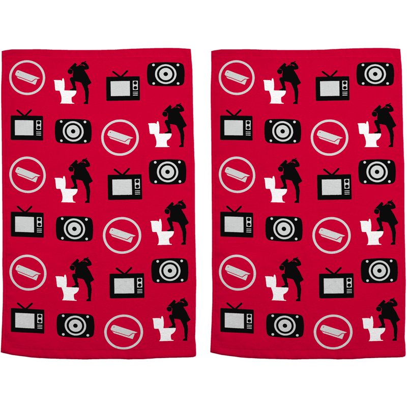 Skibidi Toilet 2-Pack Hand Towels - Fun Meme-Inspired Cotton Towels for Bathroom, Kitchen, Travel