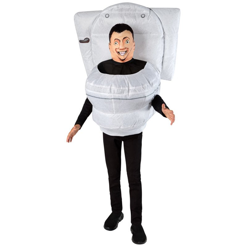 Skibidi Toilet Inflatable Costume for Boys with Hood - Funny Dress Up