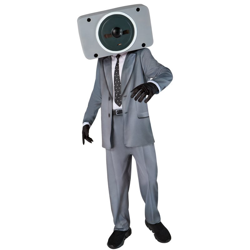 Skibidi Toilet Speakerman Costume for Boys - Large, Includes Jumpsuit & Mask