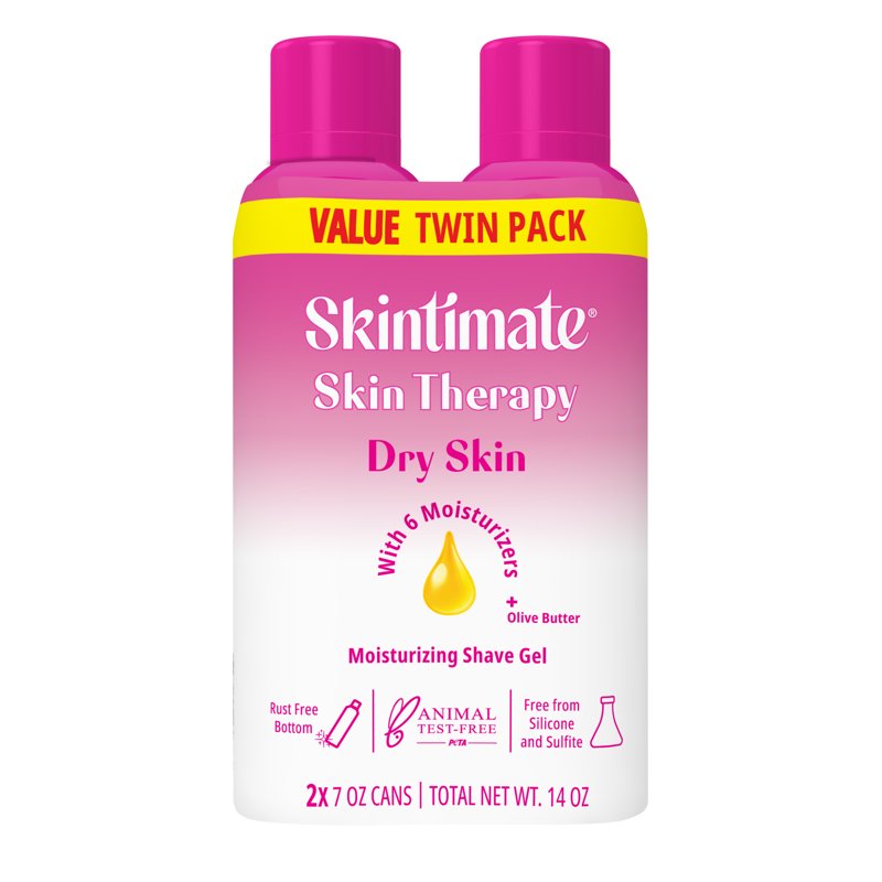 Moisturizing Shaving Gel for Women, Dry Skin Formula - Twin Pack