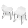 Kids Chair Set - Ergonomic Design with Metal Legs - White