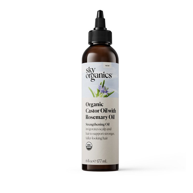 Organic Castor and Rosemary Hair Oil for Scalp and Lash Care 6 fl oz