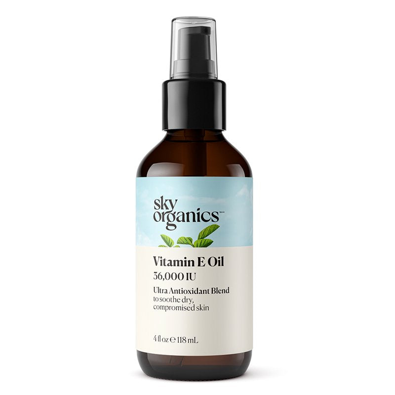 Organic Vitamin E Face and Body Oil for Dry Skin, 4 fl oz