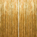 Golden Fringe Curtain 2-Pack for Events - Birthday, Wedding, Party Decor - 6.58ft x 3.25ft - Variation of 2, Golden 1
