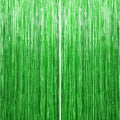 Green Foil Fringe Curtain - 2-Pack for Events, Birthdays, Weddings, Festivals - 3.25ft x 6.58ft - Green 3
