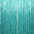 Green Foil Fringe Curtain for Events - 3-Pack Birthday Wedding Graduation Party Decor - Sm:)e