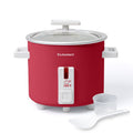 1.5 Quart Mini Rice Cooker with Non-Stick Insert - Red
