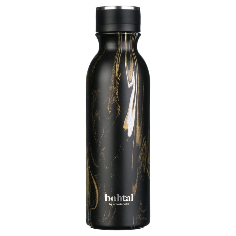 20oz Insulated Flask - Durable Double Wall Stainless Steel - Black Marble