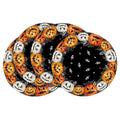 Halloween Placemats Set of 4 - Jack-O'-Lantern Spider Web Round 15 Inch Black G