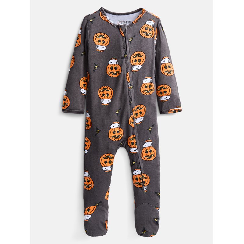 Snoopy Baby Boys Halloween Sleep Footed Onesie - 0-3 Months