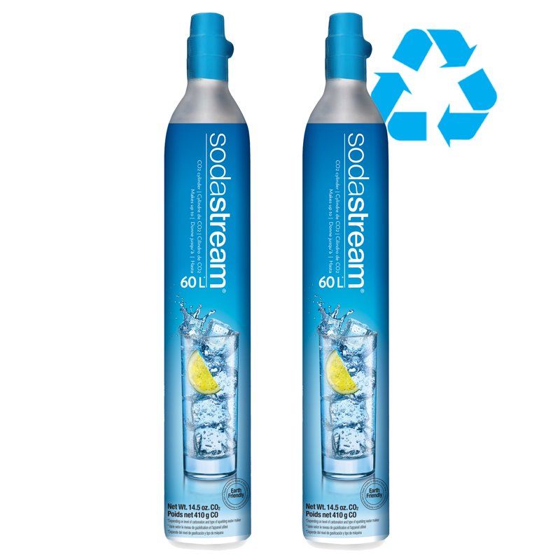 SodaStream 60L CO2 Carbonator Set of 2 - Blue