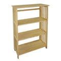 Soho Manhattan 4-Shelf Folding Bookcase - Natural Wood Finish