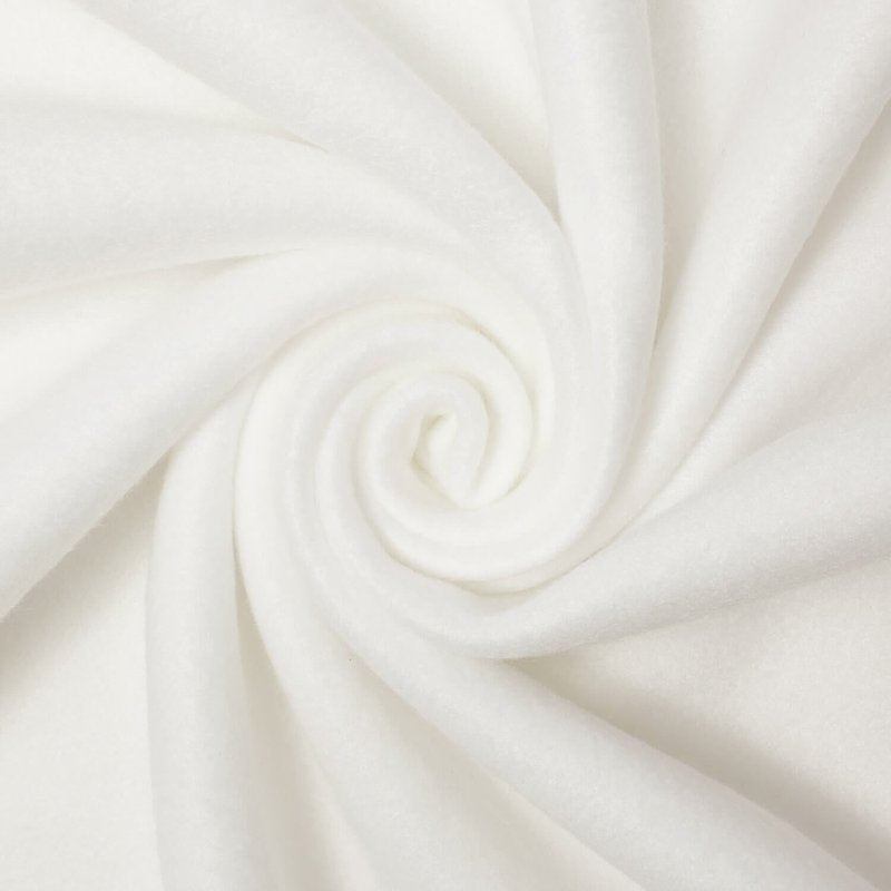 Off White Polar Fleece Fabric 60 Inch Wide by the Yard - Soft & Thick
