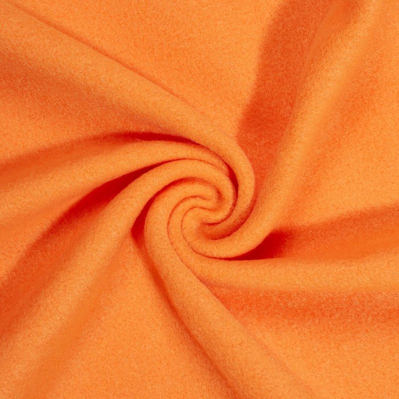 Polyester Fleece Fabric by the Yard - Soft Anti-Pill 60 Inch Orange for Blankets & Crafts - 1 Yard