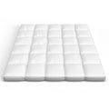 Full Size Duck Feather Mattress Topper 2-Inch with Cotton Cover - White