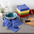 Cotton Hand Towels, Chevron Weave - Red Stripe (16 Pack)
