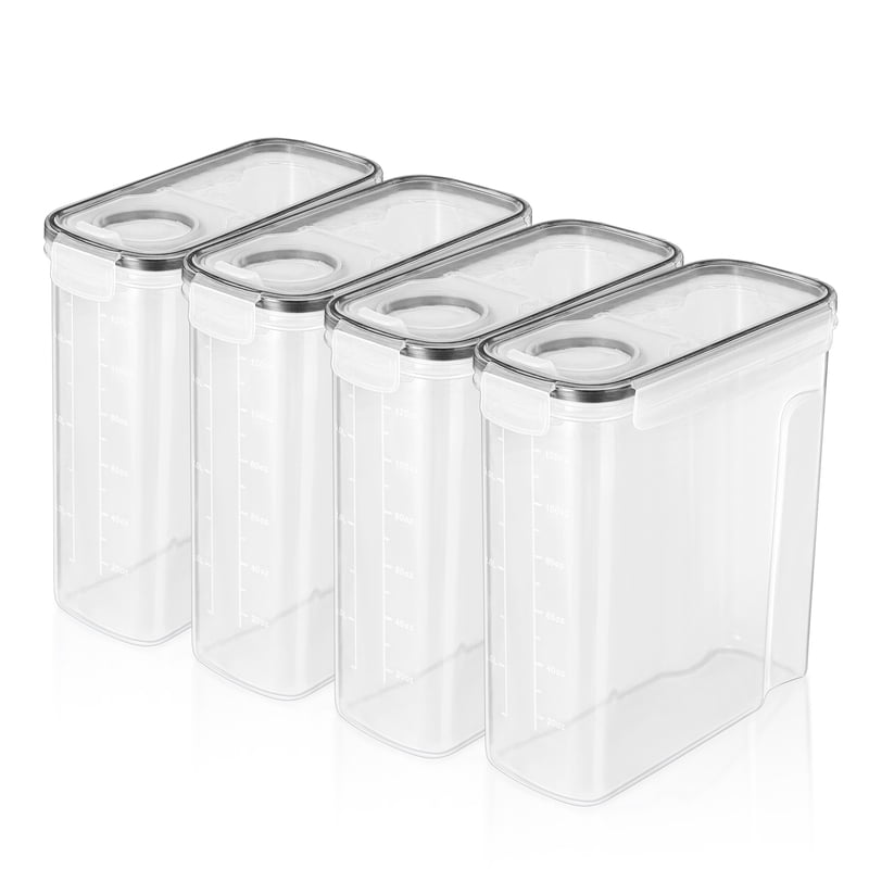 Airtight Food Storage Dispenser Containers - 4-Pack, BPA-Free