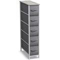 Gray Sorbus 5-Drawer Narrow Dresser - Slim Fabric Storage Tower