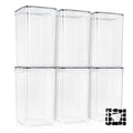 6-Pack Airtight 6.5L Food Storage Containers with Labels & Spoons