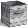 Sorbus Foldable Storage Bin - 11 Inch Collapsible Fabric Cube with Handle, Gray