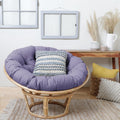 Lavender Round Papasan Cushion - 48 x 48 x 4