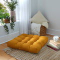 Mustard Square Floor Pillow with Handle - 24x24x5 in