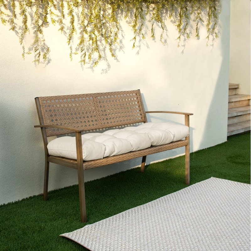 Natural Bench Cushion 55" x 18" x 2" - Weather Resistant