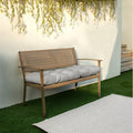 Outdoor Bench Cushion - 37" x 17" x 2", Gray Tufted