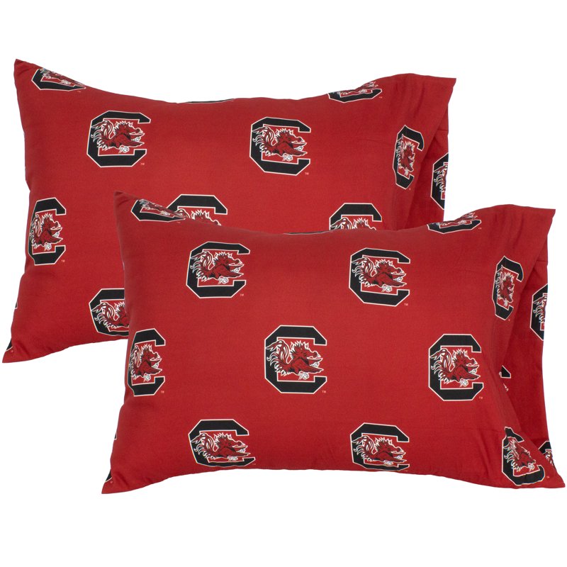 South Carolina Gamecocks Pillowcase Pair - King 20x40 Inches - College Team Spirit