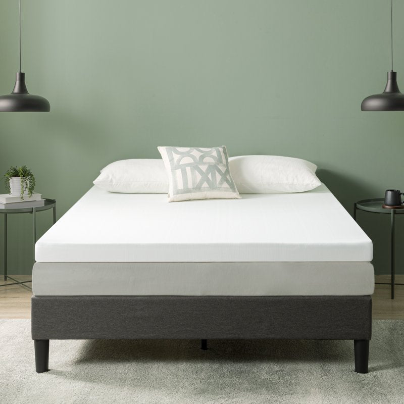 Twin Green Tea & Charcoal Memory Foam Mattress Topper - 3 Inch Support