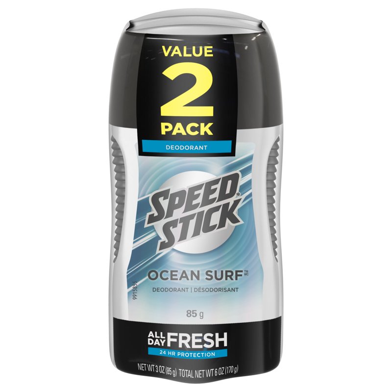 Clear Solid Deodorant for Men, Ocean Surf Scent, 24-Hour Freshness - 2 Pack