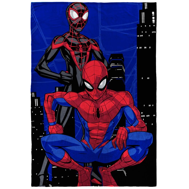 Kids Spider-Man Blanket 62x90 Microfiber Blue for Children - Soft & Cozy