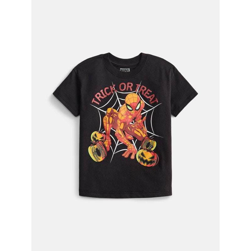 Spider-Man Toddler Boys Halloween T-Shirt with Short Sleeves - Trick or Treat 3T