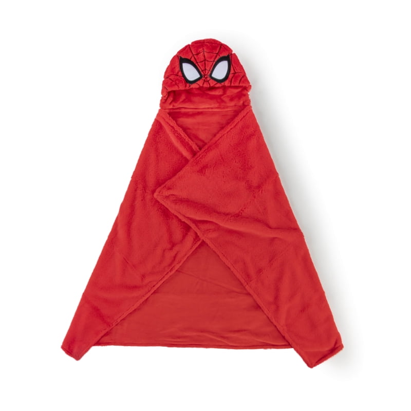 Kids Spider-Man Hooded Throw Blanket - Soft Faux Fur, Red, 54x40 inches