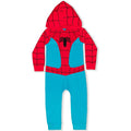 Spider-Man Toddler Boys Roleplay Coverall with Hood - Red Blue, 2T
