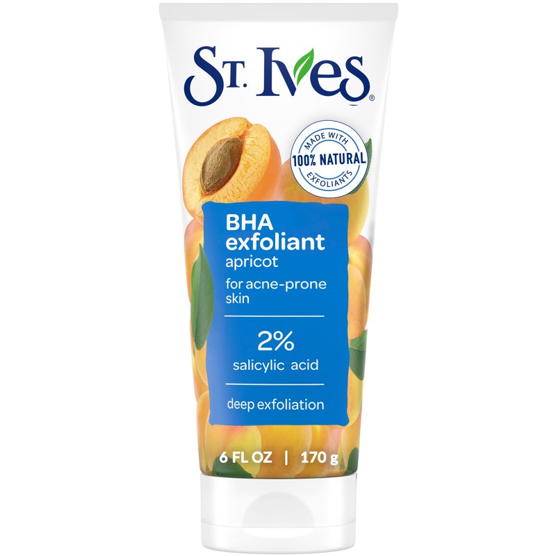 BHA Apricot Face Scrub with 2% Salicylic Acid for Acne-Prone Skin, 6oz