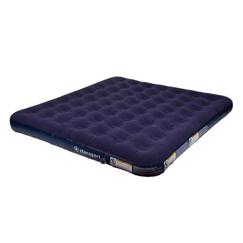 Stansport Deluxe King Air Bed - Heavy PVC, Flocked Surface, Easy Setup