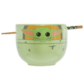 Grogu In Pod Ceramic Ramen Bowl with Chopsticks - 20oz