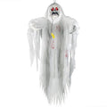 Halloween Skeleton Hanging Ghost Light-Up Grim Reaper Decoration - White, 5.7FT, Outdoor & Indoor