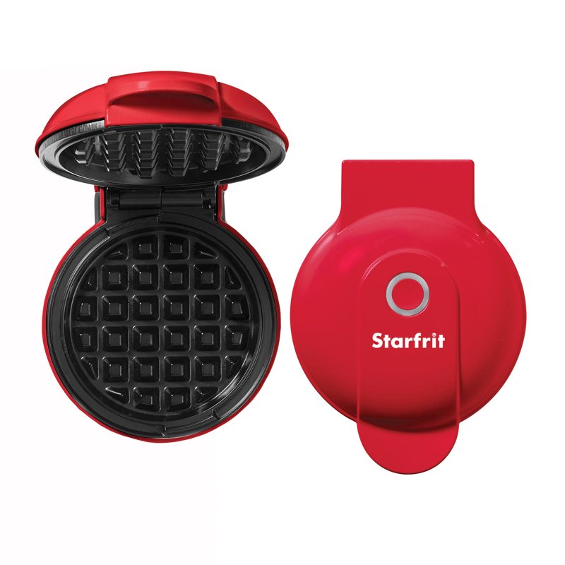 4-Inch Electric Mini Waffle Maker - Nonstick Compact Waffle Iron