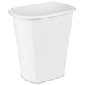 10 Gallon Plastic Trash Can - White, 6 Pack