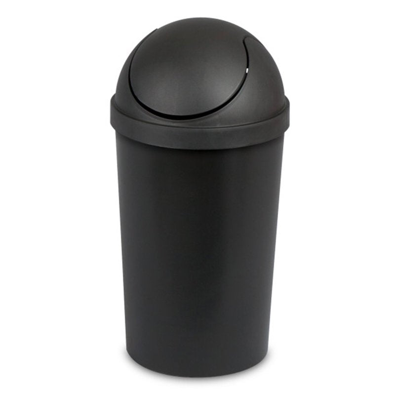 3 Gallon Swing Top Trash Can - 6 Pack, Black