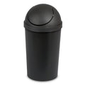3 Gallon Swing Top Trash Can - 6 Pack, Black