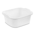 Dishpan - 12 Quart Durable Plastic Storage Pan - White