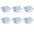 Airtight 4.0 Cup Square Food Storage Container - 6 Count, Blue