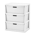 Sterilite Wide 3 Drawer Storage Tower with Removable Plastic Bins - White, Variation of 3, Single