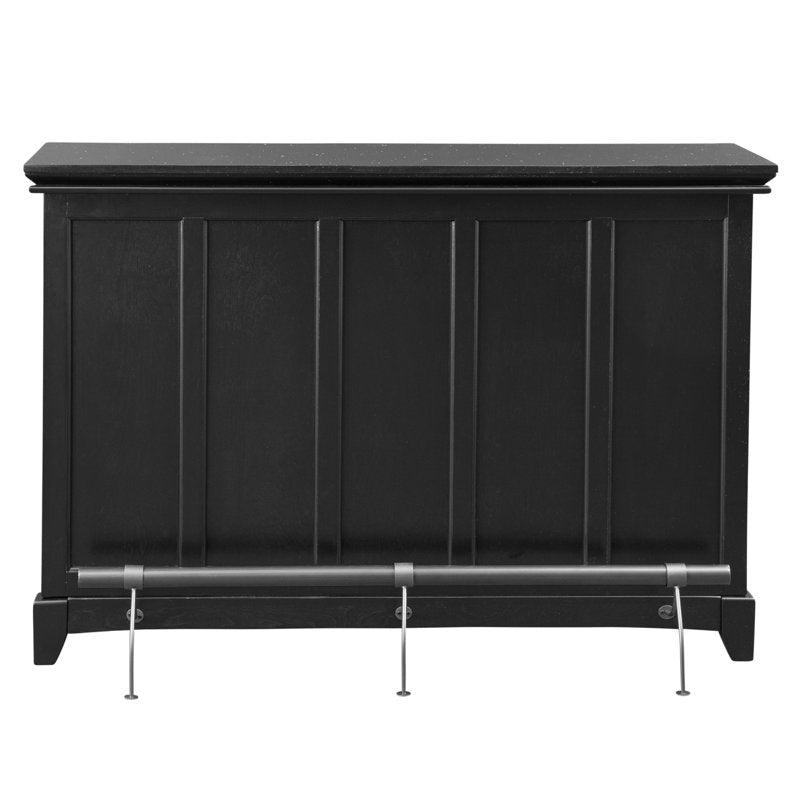 Garcia Modern Bar Cabinet - Counter Height, Black Finish
